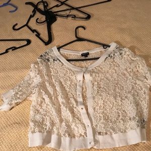Torrid short sleeve lace cardigan